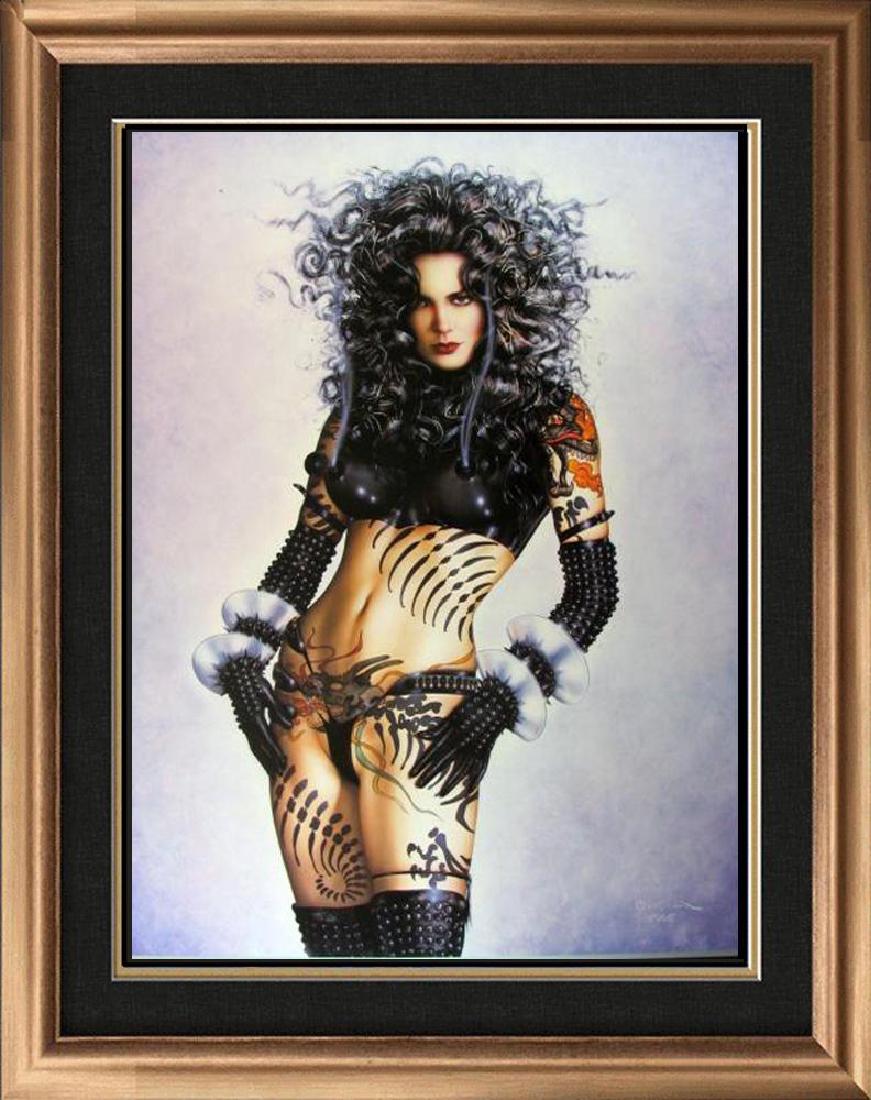 Olivia Pin Up Print Erotic Nude Large Dealer: Olivia Deberardinis | Title Of Art: Smokin | Medium: Offset Lithograph On Paper | Edition Size: Open | Unframed Size: 37 X 24 Inches | Framed Size: Unframed | Value: $ 150