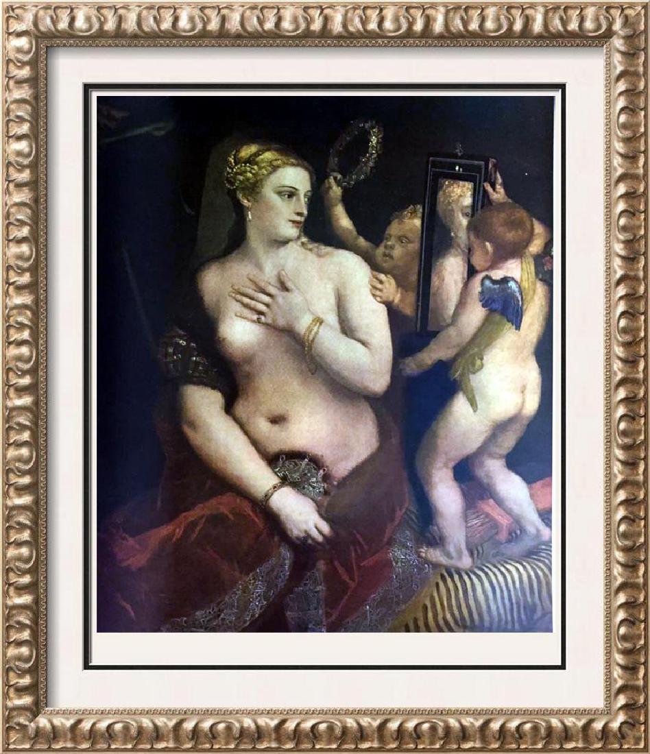 Tiziano Vecellio Titian Venus with a Mirror c.1554 Fine: Artist Name: Titian, Tiziano Vecellio | Title of Art: (Plate Eleven) Venus with a Mirror c.1554 | Medium: Fine Art Print from Museum Artist | Unsigned & Unnumbered | Art Size: Approx 8 x 10 | Offered 