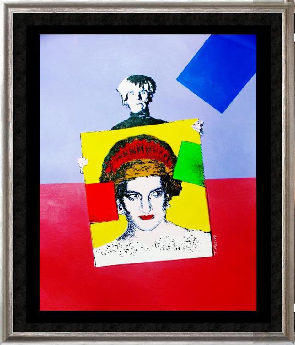 COLORFUL SALE ONLY $100 WARHOL POP STYLE CANVAS: Artist: TONY AZZITO | Title of Art: WARHOL PAINTS DI 920 | Medium: SIGNED ORIGINAL ACRYLIC WITH SILKSCREEN ON CANVAS | Edition Size: Original | Art Size: 30x26 | Offered Unframed. Framing Presentation