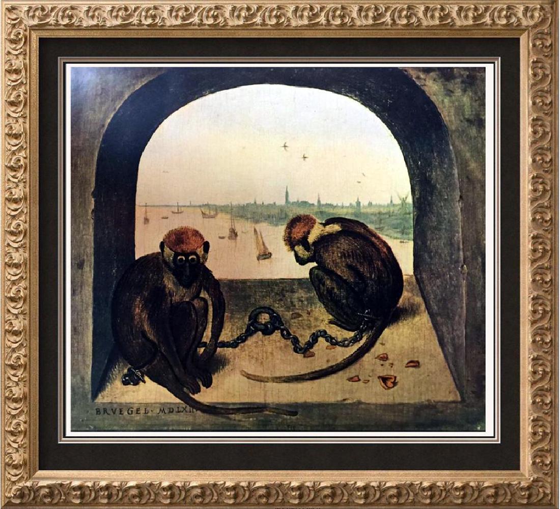 Pieter Bruegel Two Monkeys c.1562 Fine Art Print Signed (1 of 2)