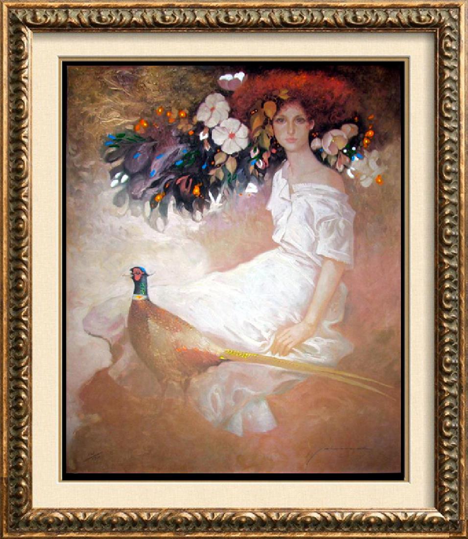 Felix Mas Serena Limited Edition Art Deco Earth Tone: Felix Mas | Title Of Art: Serena | Medium: Hand Signed By The Artist Serigraph On Paper | Edition Size: Limited | Unframed Size: 31 X 25 Inches | Framed Size: 42 X 36 Inches | Value: $ 1200