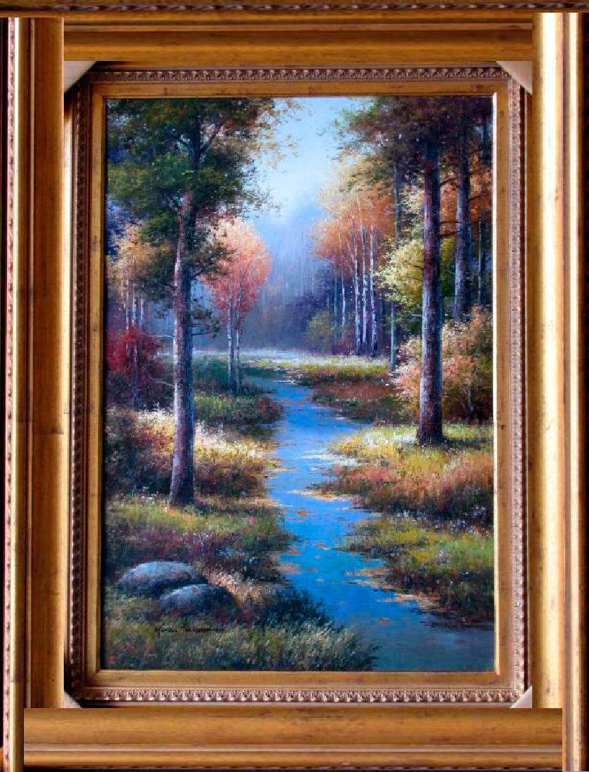 Water Stream ORIGINAL SIGNED Painting Custom Framed (1 of 2)