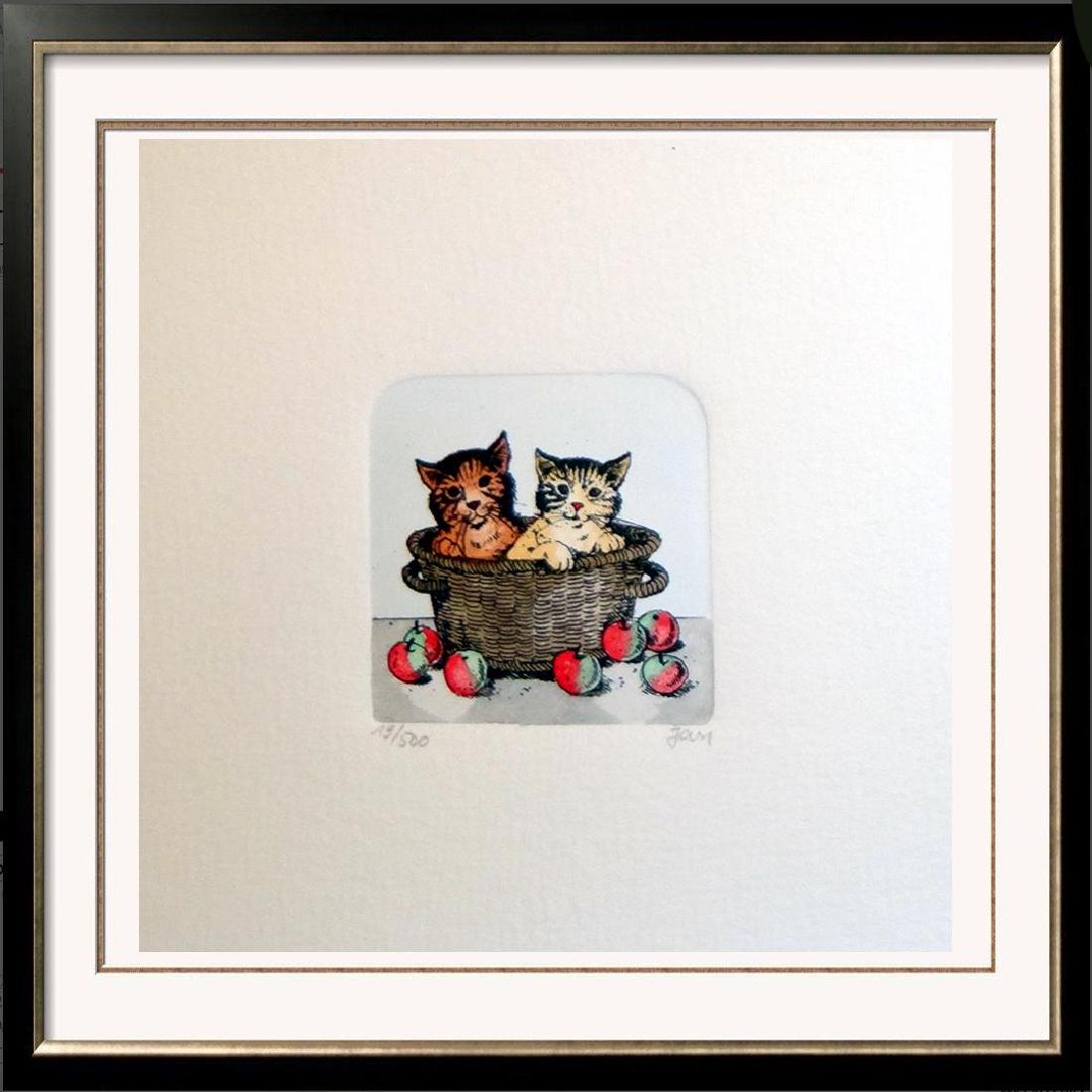 Original Colored Etching Cat Series Buy 3 Get Free (1 of 4)