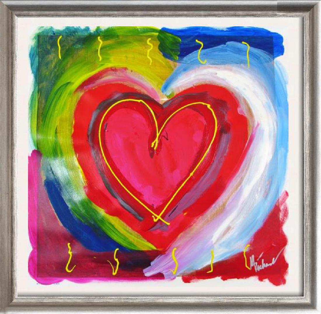 Pop Canvas Heart Series Signed Original Mixed Media (1 of 4)