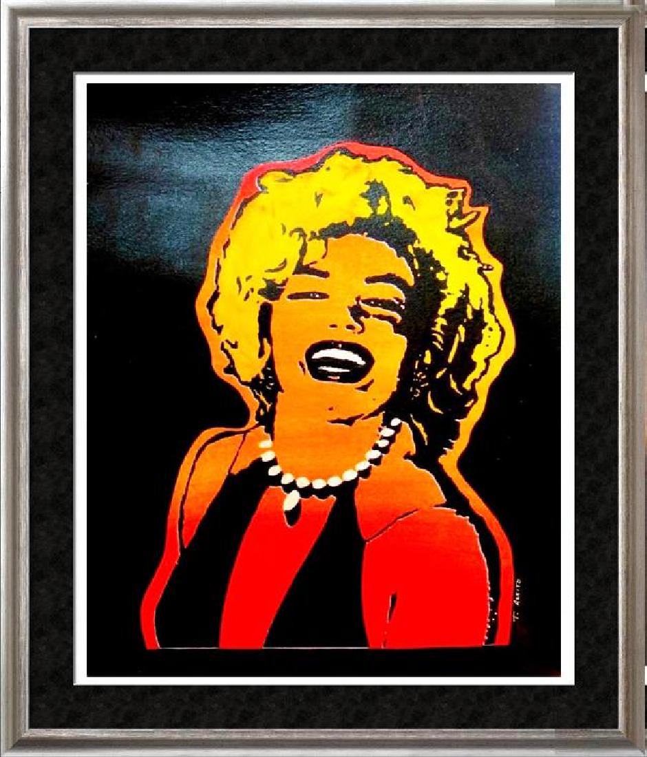 DRAMATIC COLORFUL POP STYLE MARILYN MONROE PAINTING (1 of 3)