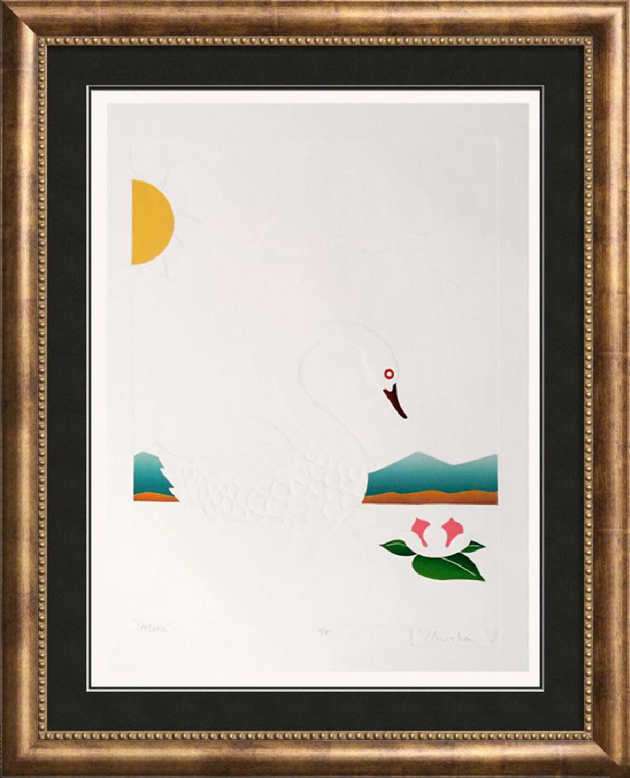 Swan Litho Signed Embossed Litho Only $30 Art Sale (1 of 3)