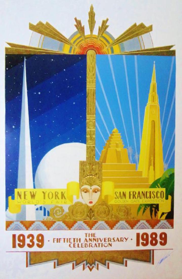 Art Deco 1939-1989 50th NY SF Anniversary Hand Signed (1 of 2)