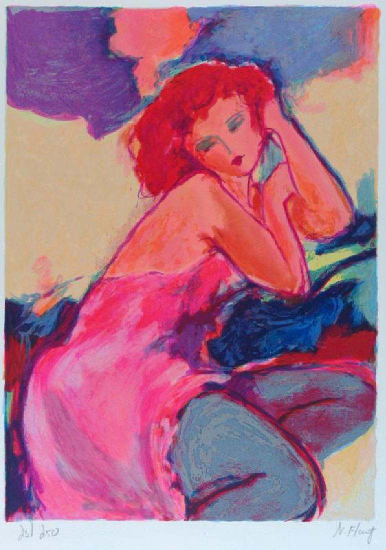 Tarkay-Style Colorful Woman Signed Modern Abstract (1 of 4)