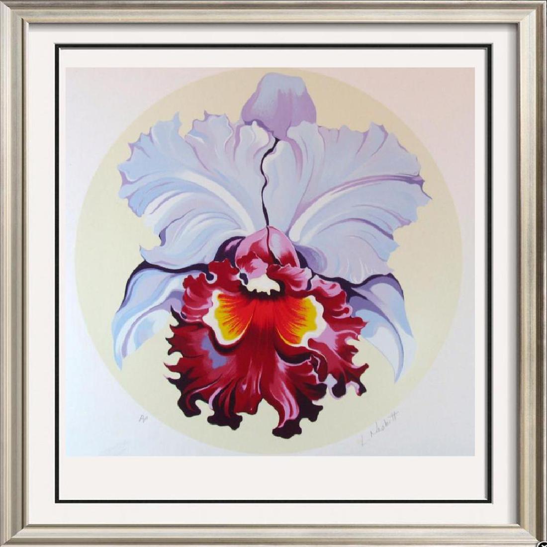 Lowell Nesbitt Orchid Ltd Ed Hand Signed Colorful Art (1 of 3)