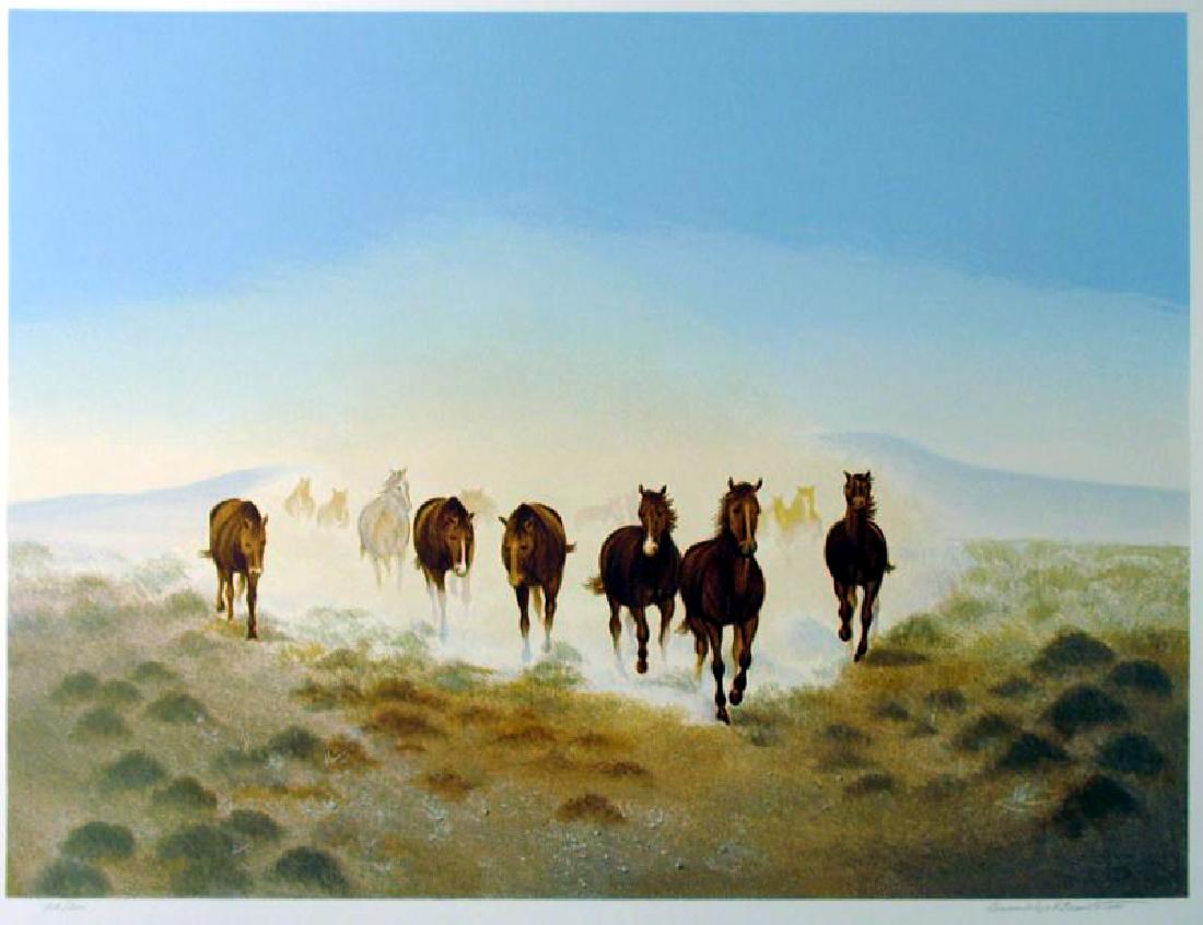 Rare Western Scenic Horse Desert Ltd Ed Sale (1 of 3)
