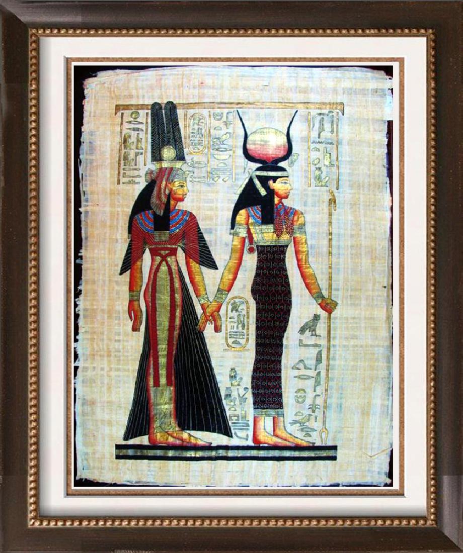 Original Egyptian Large 38x27 Papyrus Painting (1 of 3)