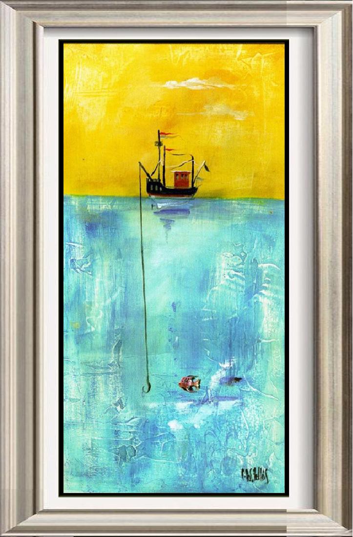 Fishing Colorful Modern CANVAS ART Giclee SALE (1 of 2)