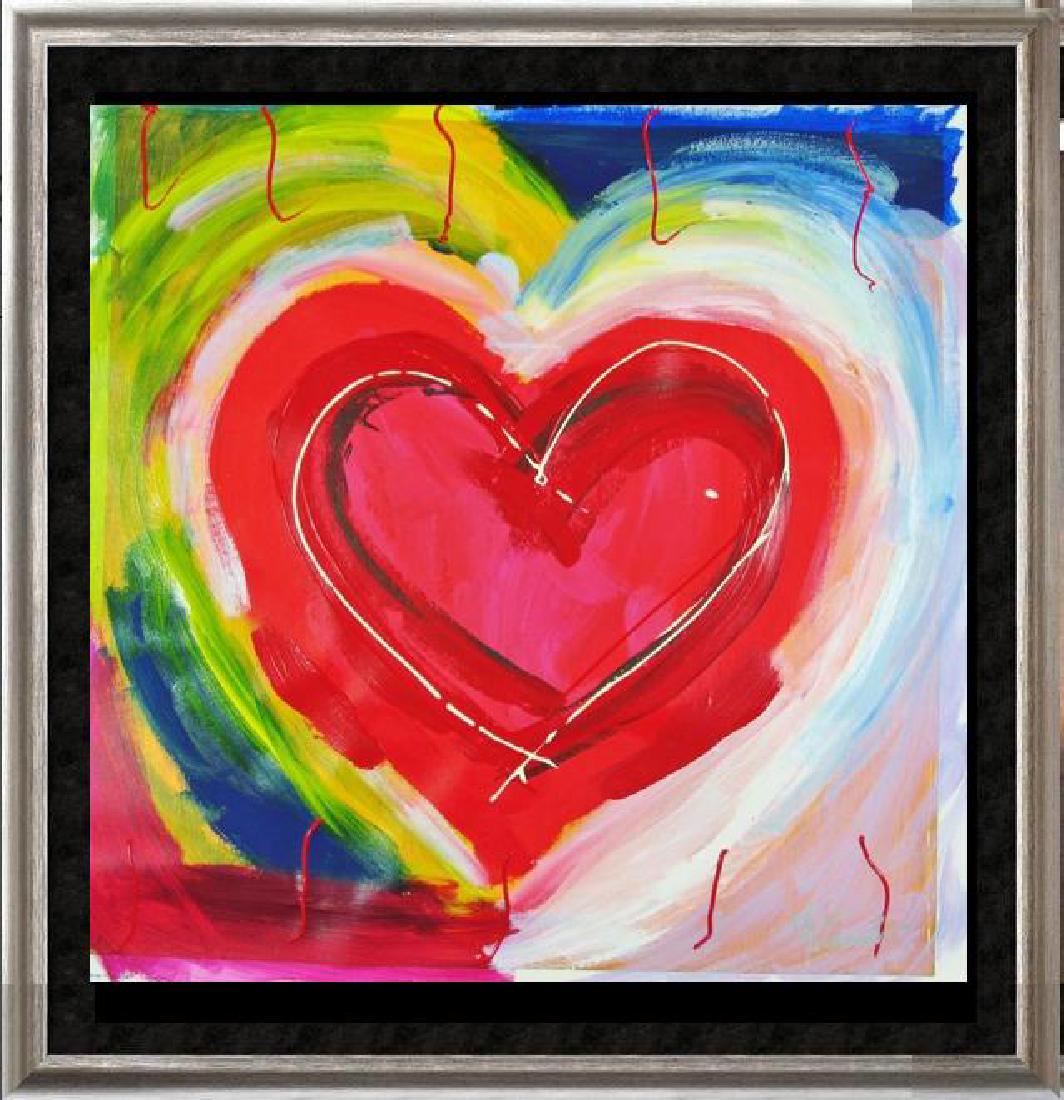 Pop Canvas Heart Series Signed Original Mixed Media (1 of 4)