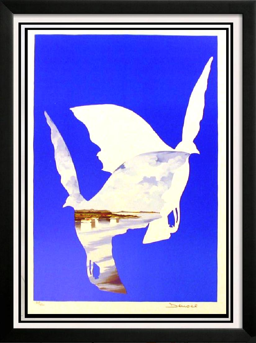 SURREAL FLYING DOVES ABSTRACT COLORFUL LIMITED EDITION (1 of 2)