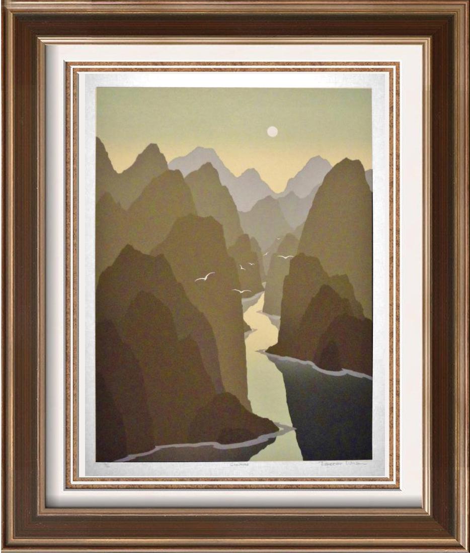 Southwestern Style Abstract Art Canyon Ltd Ed Sale: Robert Wilson | Title Of Art: Crevasse | Medium: Limited Edition Lithograph On Paper Hand Signed By The Artist | Edition Size: 26/300 | Unframed Size: 32 X 25 Inches | Framed Size: Unframed | Value: $