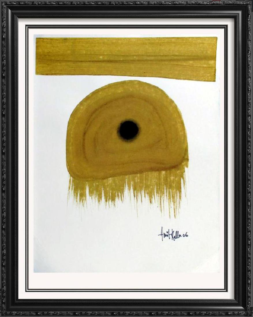 Abstract Original Painting on Paper Signed Indian Art (1 of 2)