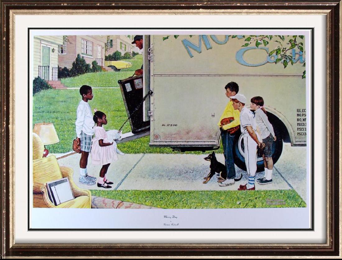 Norman Rockwell Moving Day Collograph Rare Collectible (1 of 4)