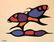 3344C: RARE Fish Abstract Original Painting Colorful Ar