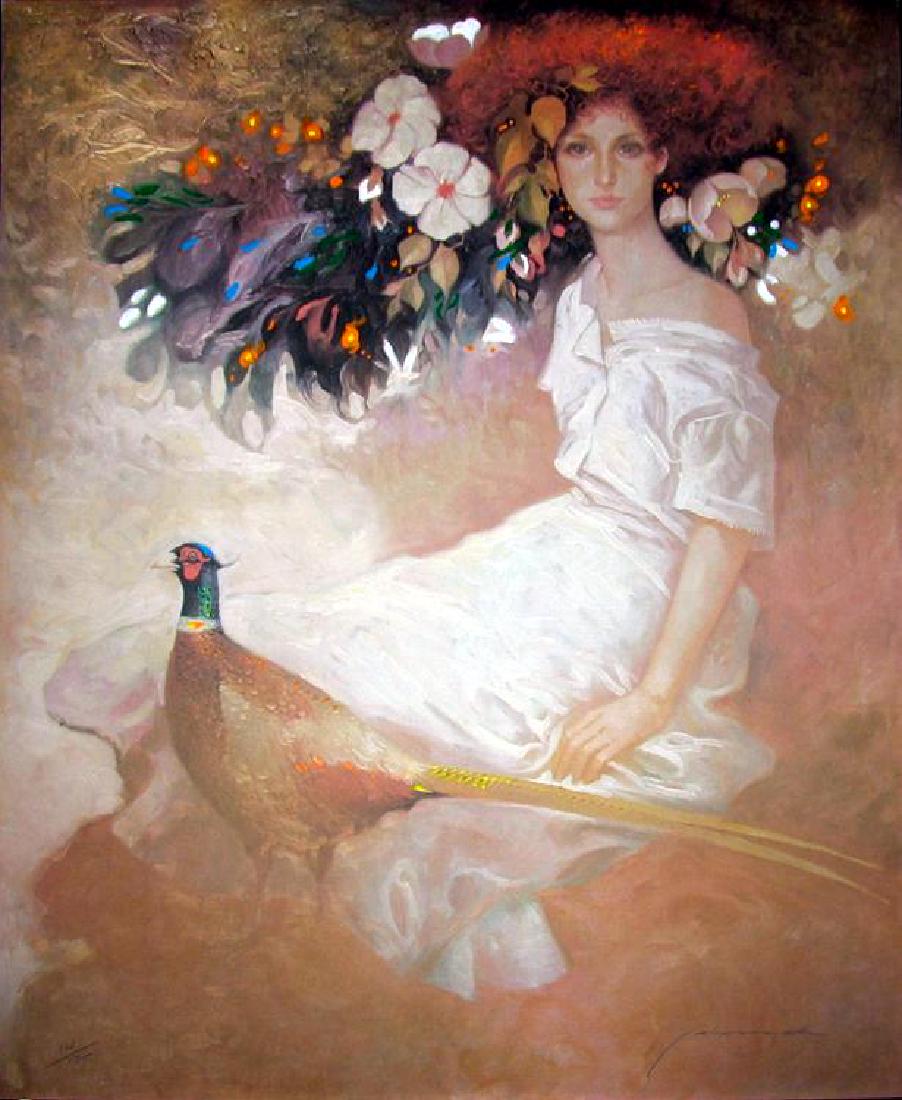 Felix Mas Serena Limited Edition Art Deco Earth Tone: Felix Mas | Title Of Art: Serena | Medium: Hand Signed By The Artist Serigraph On Paper | Edition Size: Limited | Unframed Size: 31 X 25 Inches | Framed Size: 42 X 36 Inches | Value: $ 1200