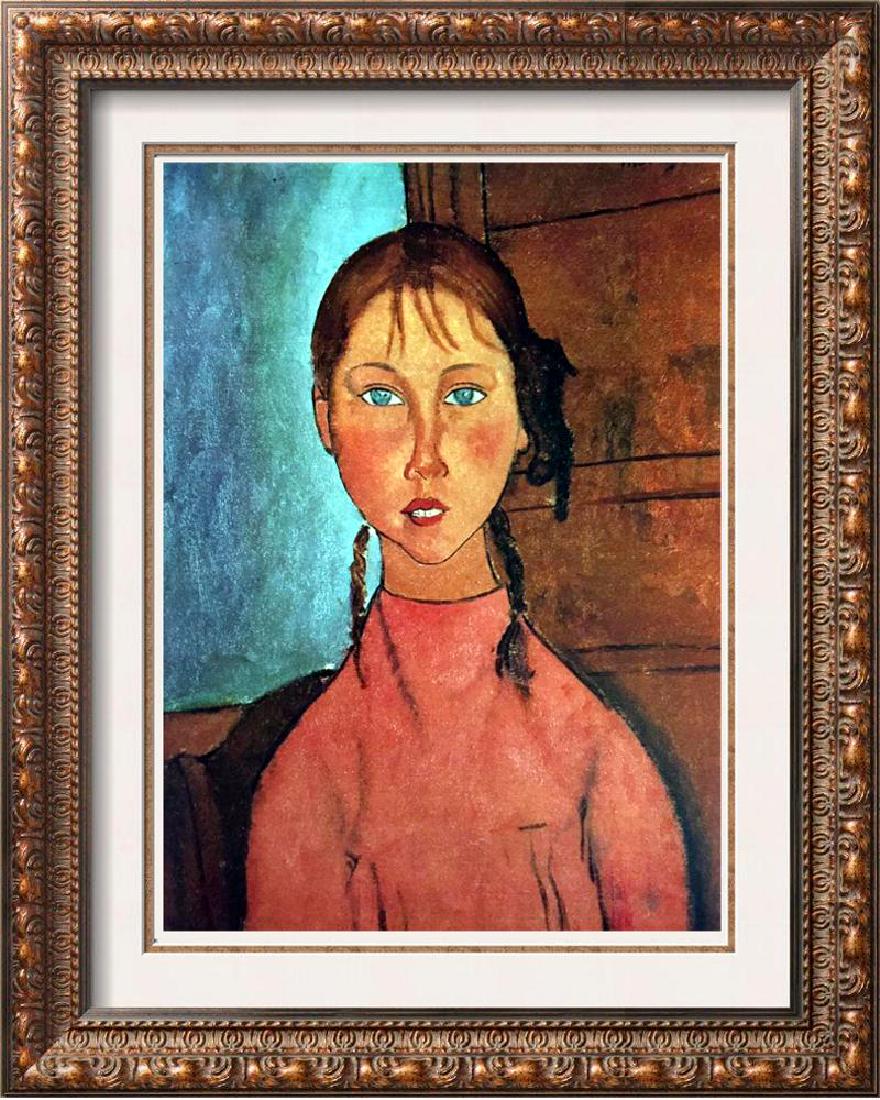 Amedeo Modigliani Girl with Braids c.1917 Fine Art (1 of 2)