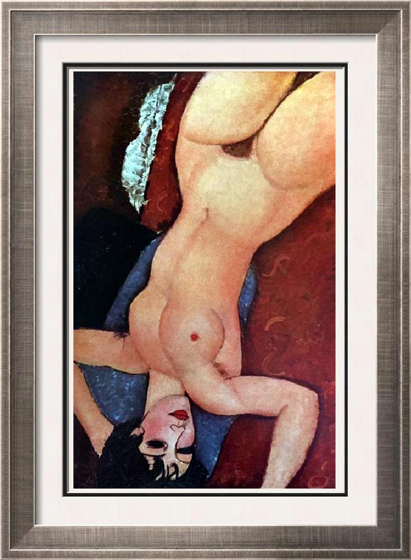 Amedeo Modigliani Nude on a Cushion c.1917-18 Fine Art: Artist Name: Amedeo Modigliani | Title of Art: (Plate Ten) Nude on a Cushion c.1917-18 | Medium: Fine Art Print from Museum Artist | Signed in Plate & Unnumbered | Art Size: Approx 8 x 10 | Offered Un