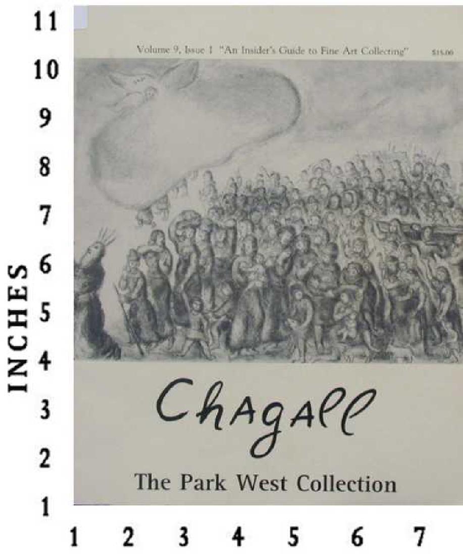 Dealer Liquidating Art Books Marc The Park West: Chagall | Marc Chagall | The Park West Collection | C. 1991 Park West Over 125 Illustrations In Full Color & Black/White | Approx Size | 11X8 Inches | Value | $ 30