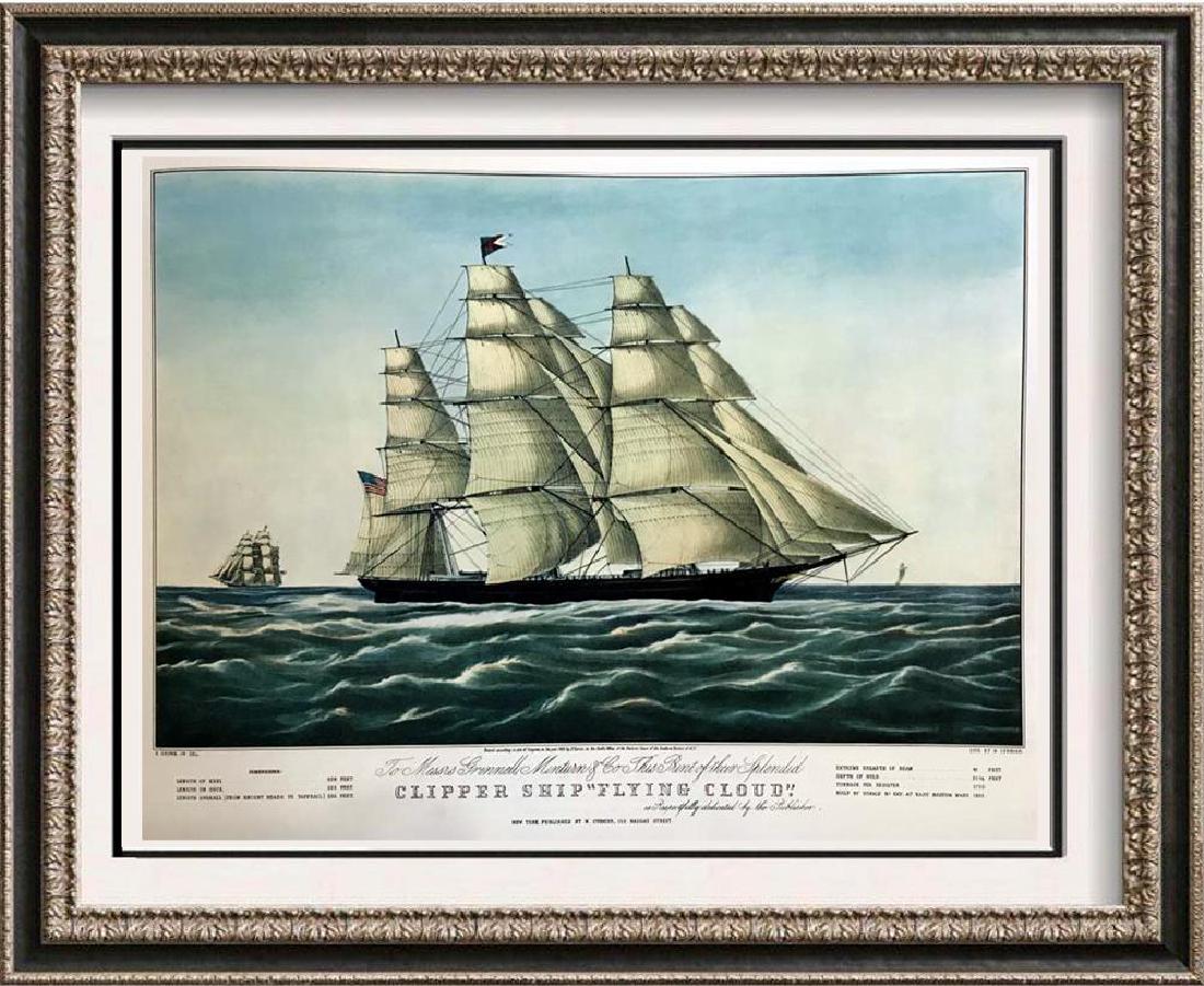 Roy King c.1987 Clipper Ship Flying Cloud The Fastest: Roy King | Title of Art: c.1987 Clipper Ship Flying Cloud The Fastest Thing That Sailed | Medium: Colored Lithographic Fine Art Print | Edition #: N/A | Unframed Size: 12x16 | Framed Size: Offered Unf