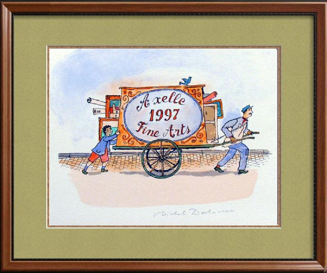 Delacroix Litho 1997 Only $25 Art Sale: Michel Delacroix | Title Of Art: Axelle Fine Arts 1997 | Medium: Lithograph On Paper Hand Signed By The Artist | Edition Size: Open | Unframed Size: 8 X 11 Inches | Framed Size: Being Offered Unframed