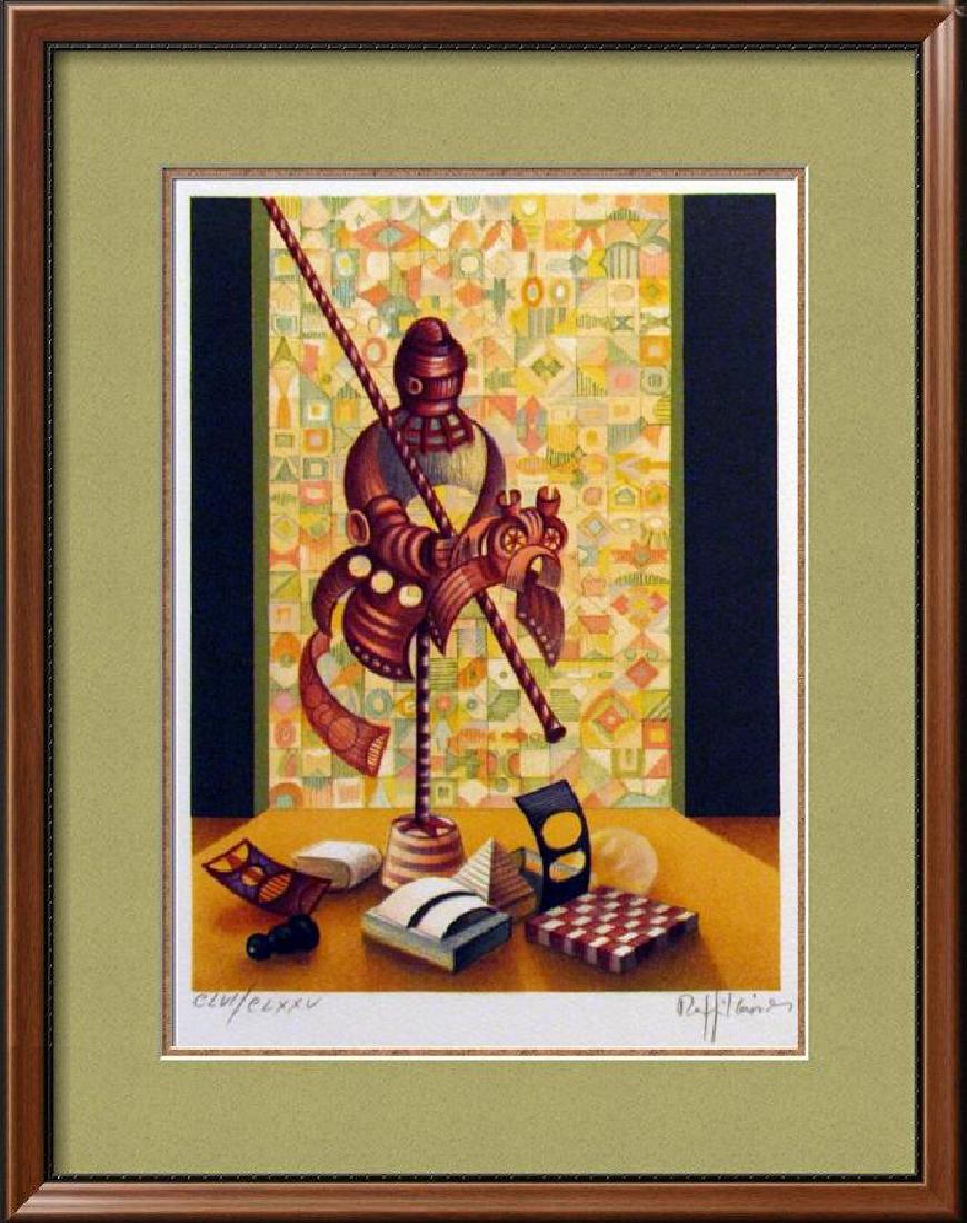 Chess Knight Art Signed Lithograph Limited Edition Only: Raffi Kaiser | Title Of Art: Knight | Medium: Hand Signed Limited Edition Lithographs On Paper | Edition Size: Of 175 Art Size: 15X11 | Framed Size: Being Offered Unframed | Value: $ 200
