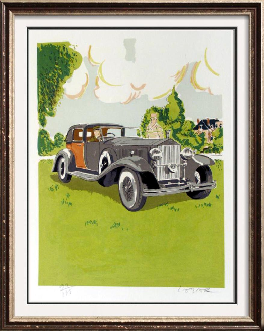 ROLLS ROYCE DECO ART STYLE LIQUIDATION ONLY $25: DANIEL LIEBER | Title of Art: ROLLS ROYCE | Medium: HAND SIGNED LIMITED EDITION COLORED LITHOGRAPH ON PAPER | Edition Size: of 175 Art Size: 30x21 | Framed Size: Unframed | Value: $ 375