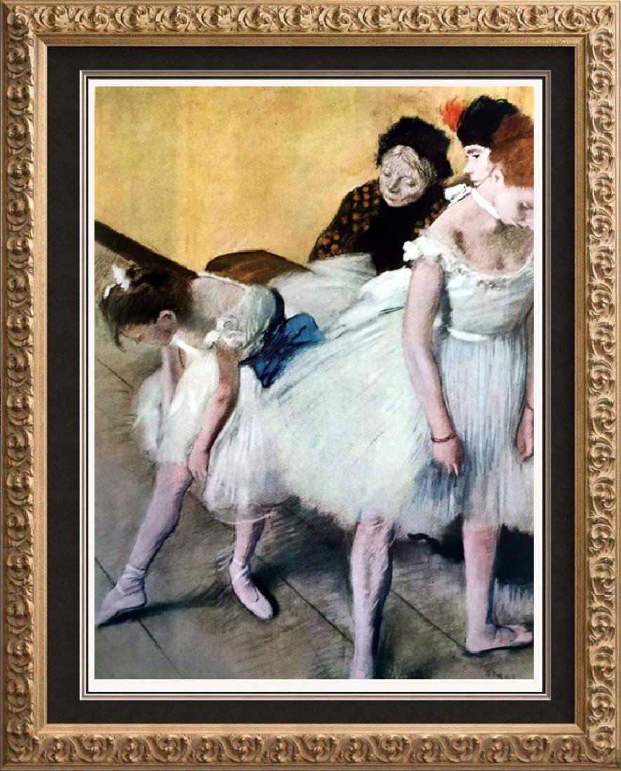 Edgar-Hilaire-Germain Degas The Dancing Class c.1880: Artist Name: Edgar-Hilaire-Germain Degas | Title of Art: (Plate Ten) The Dancing Class c.1880 | Medium: Fine Art Print from Museum Artist | Signed in Plate & Unnumbered | Art Size: Approx 8 x 10 | Off