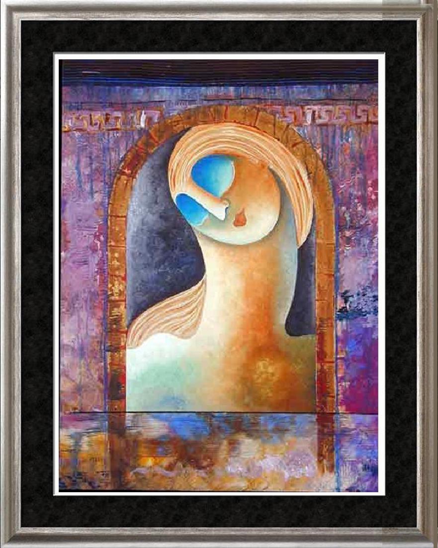 Colorful Modern Abstract Madonna Style Original Canvas: Gaylord Soli | Title Of Art: Celine | Medium: Hand Signed By The Artist Original Painting On Canvas | Edition Size: Original | Unframed Size: 40x30 Inches | Offered Unframed | Gaylord Soli Was Born In