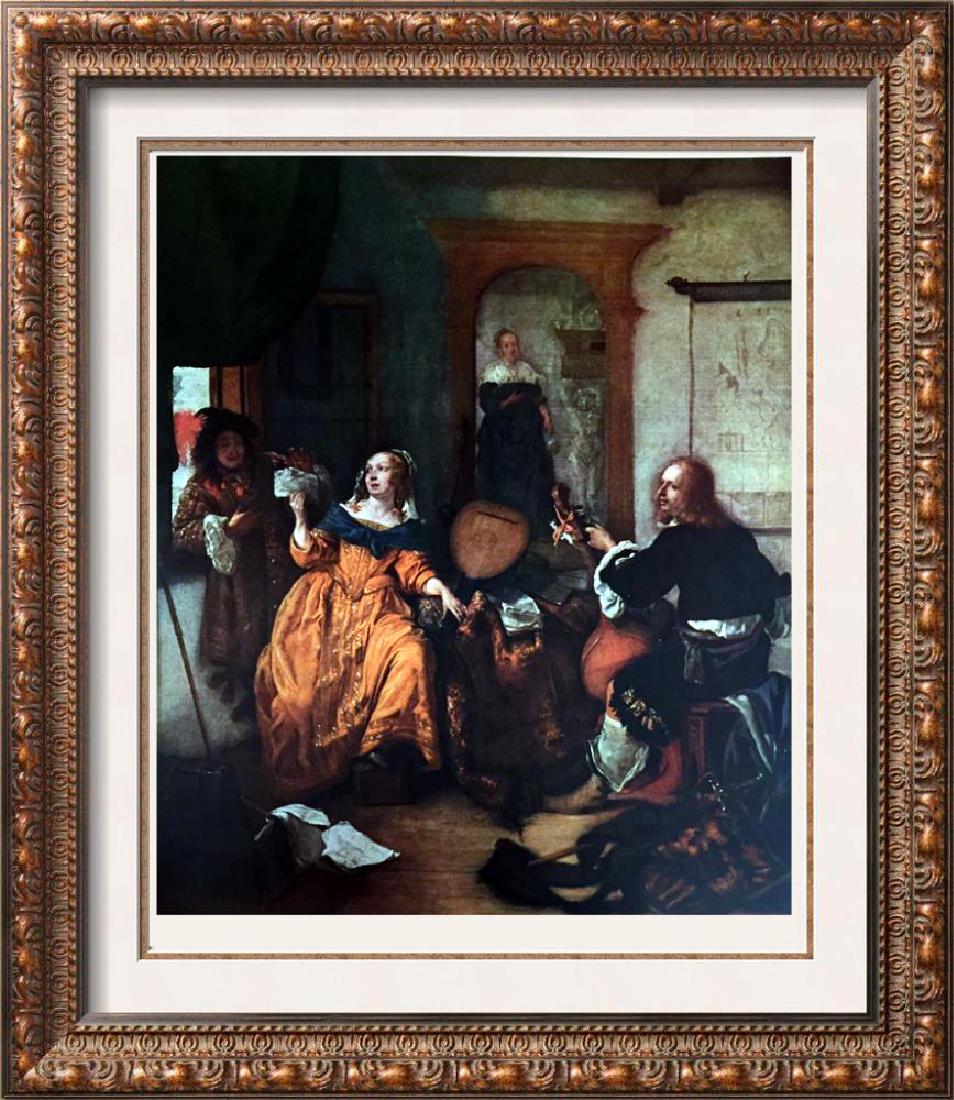 Masterpieces of Dutch Painting Gabriel Metsu: The Music: Artist Name: Masterpieces of Dutch Painting | Title of Art: (Plate Eight) Gabriel Metsu: The Music Lesson c.1659 | Medium: Fine Art Print from Museum Artist | Unsigned & Unnumbered | Art Size: Approx