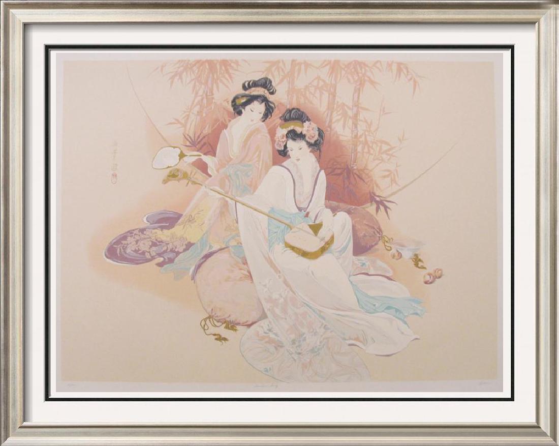 Ayers Asian Style Large Serigraph Rare Find (1 of 2)