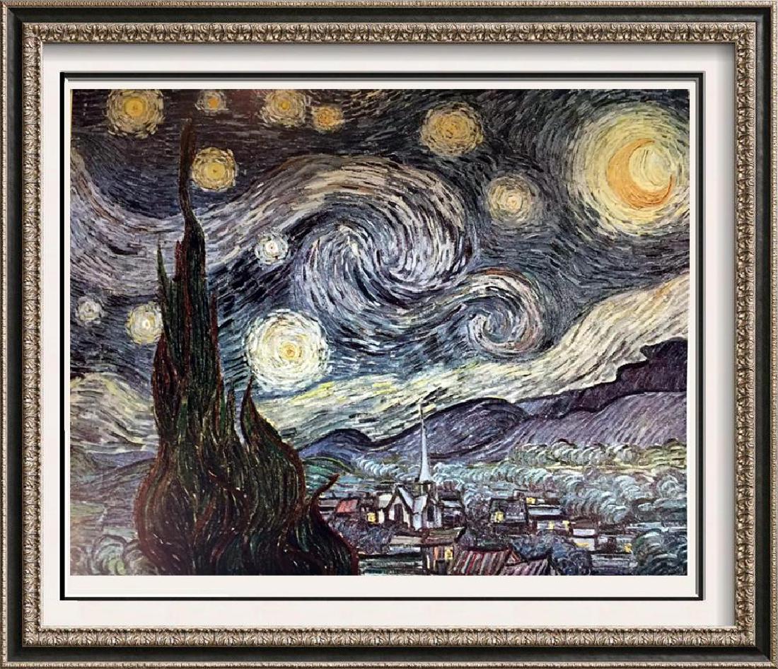 Vincent Van Gogh The Starry Night c.1889 Fine Art Print: Artist Name: Vincent Van Gogh | Title of Art: (Plate Twelve) The Starry Night c.1889 | Medium: Fine Art Print from Museum Artist | Unsigned & Unnumbered | Art Size: Approx 8 x 10 | Offered Unframed. F