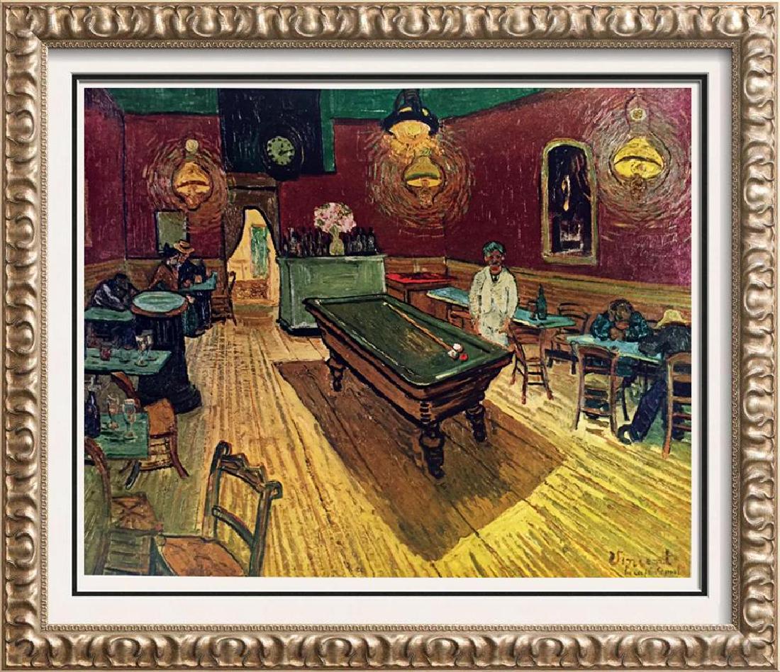 Vincent Van Gogh The Night Cafe c.1888 Fine Art Print: Artist Name: Vincent Van Gogh | Title of Art: (Plate Eleven) The Night Cafe c.1888 | Medium: Fine Art Print from Museum Artist | Signed in Plate & Unnumbered | Art Size: Approx 8 x 10 | Offered Unfram
