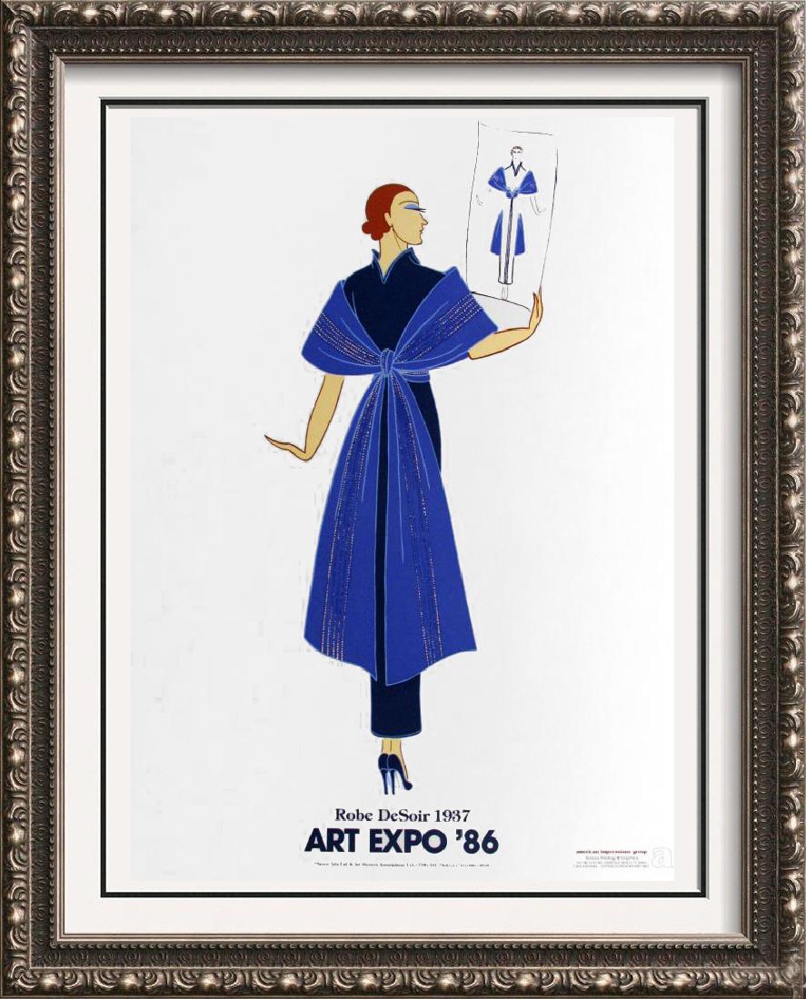Erte Colored Litho Huge Sale Only $20 Art Deco: Erte | Title Of Art: Robe Desoir 1937 | Medium: Offset Lithograph On Paper | Edition Size: Open | Unframed Size: 28 X 19 Inches | Framed Size: Unframed | Value: $ 150