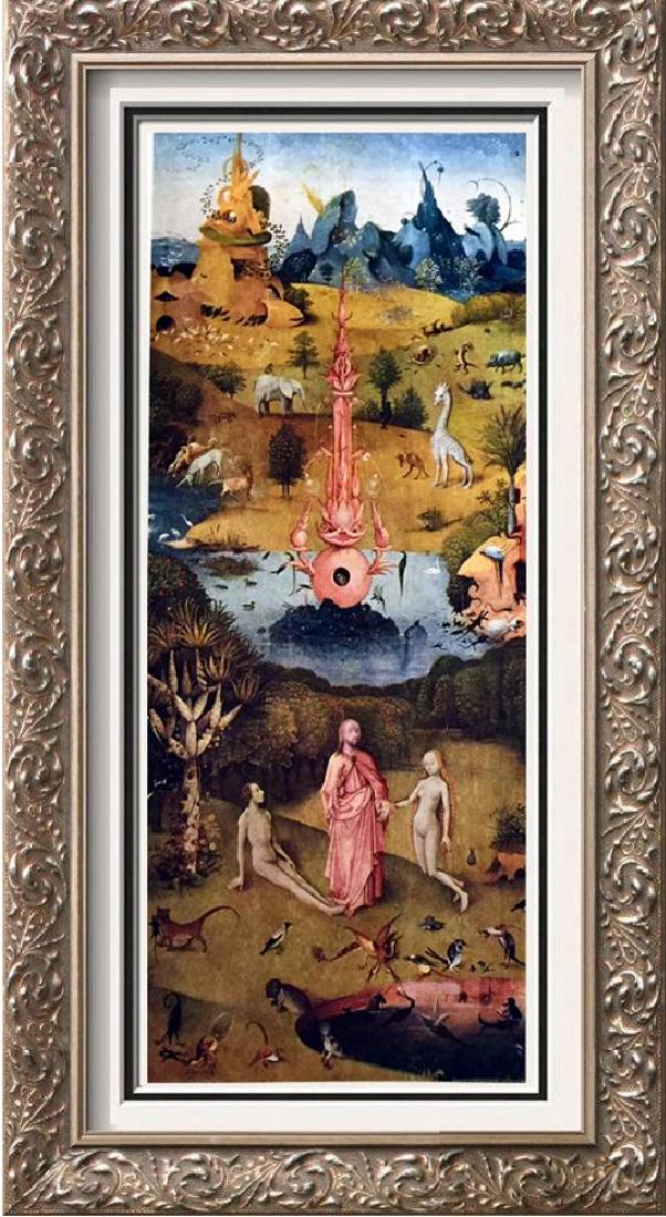 Hieronymus Bosch The Garden of Worldly Delights (Left: Artist Name: Hieronymus Bosch | Title of Art: (Plate Five) The Garden of Worldly Delights (Left Wing Earthly Paradise) c.1450-1516 | Medium: Fine Art Print from Museum Artist | Unsigned & Unnumbered |