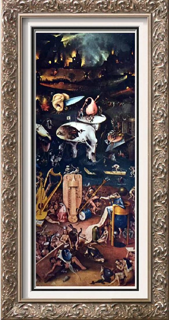 Hieronymus Bosch The Garden of Worldly Delights (Right: Artist Name: Hieronymus Bosch | Title of Art: (Plate Eleven) The Garden of Worldly Delights (Right Wing Hell) c.1450-1516 | Medium: Fine Art Print from Museum Artist | Unsigned & Unnumbered | Art Size