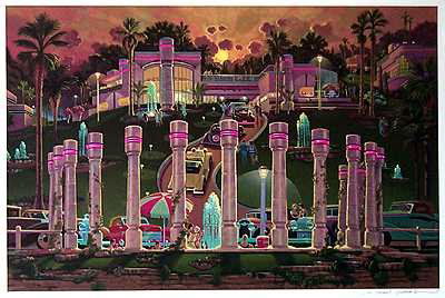 Must See Art Deco Ltd Ed Below Dealer Selling Al: Artist: MICHAEL YOUNG Title of Art: SUNSET SPLASH Medium: HAND SIGNED LIMITED EDITION SERIGRAPH Edition Of: 300. Art Size: 28x40 Framed Size: Unframed. Value: $ 900
