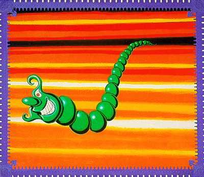 3611B: Kenny Scharf RARE Jade Pea Pod RARE Signed 'IRICE' Mini Jeweled