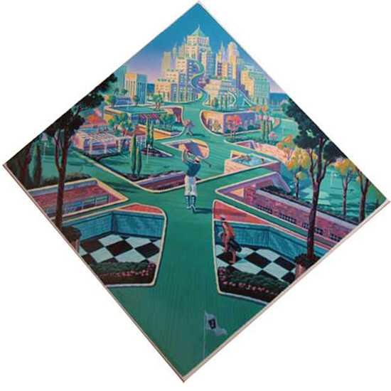 Michael Young ART DECO Hand Signed Ltd Ed GOLF: Artist: MICHAEL YOUNGTitle of Art: DIAMOND GOLFMedium: HAND SIGNED LIMITED EDITION SERIGRAPH ON PAPEREdition Size: 141/300Art Size: 29x29Framed