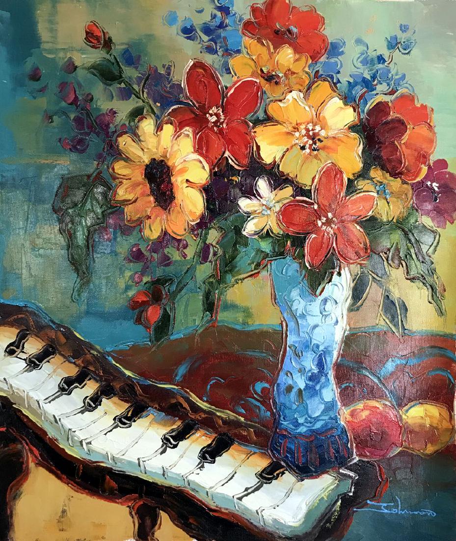 Colorful Figurative Modern Piano Painting Bold (1 of 1)