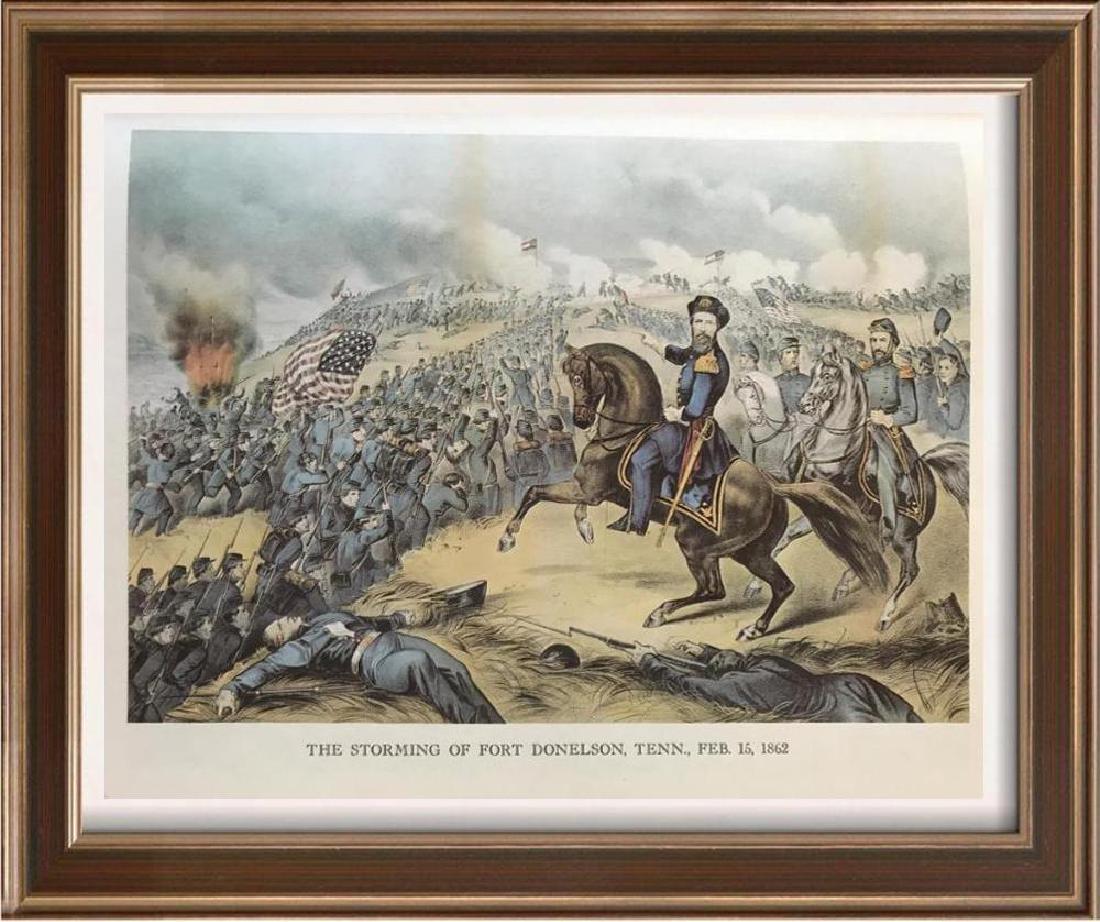 Civil War: The Storming Of Fort Donelson Tennessee: Civil War: The Storming Of Fort Donelson Tennessee February 15, 1862 | Medium: Color Lithographic Fine Art Print | Edition #: N/A | Unframed Size: 8x11 | Framed Size: Offered Unframed. Framing present