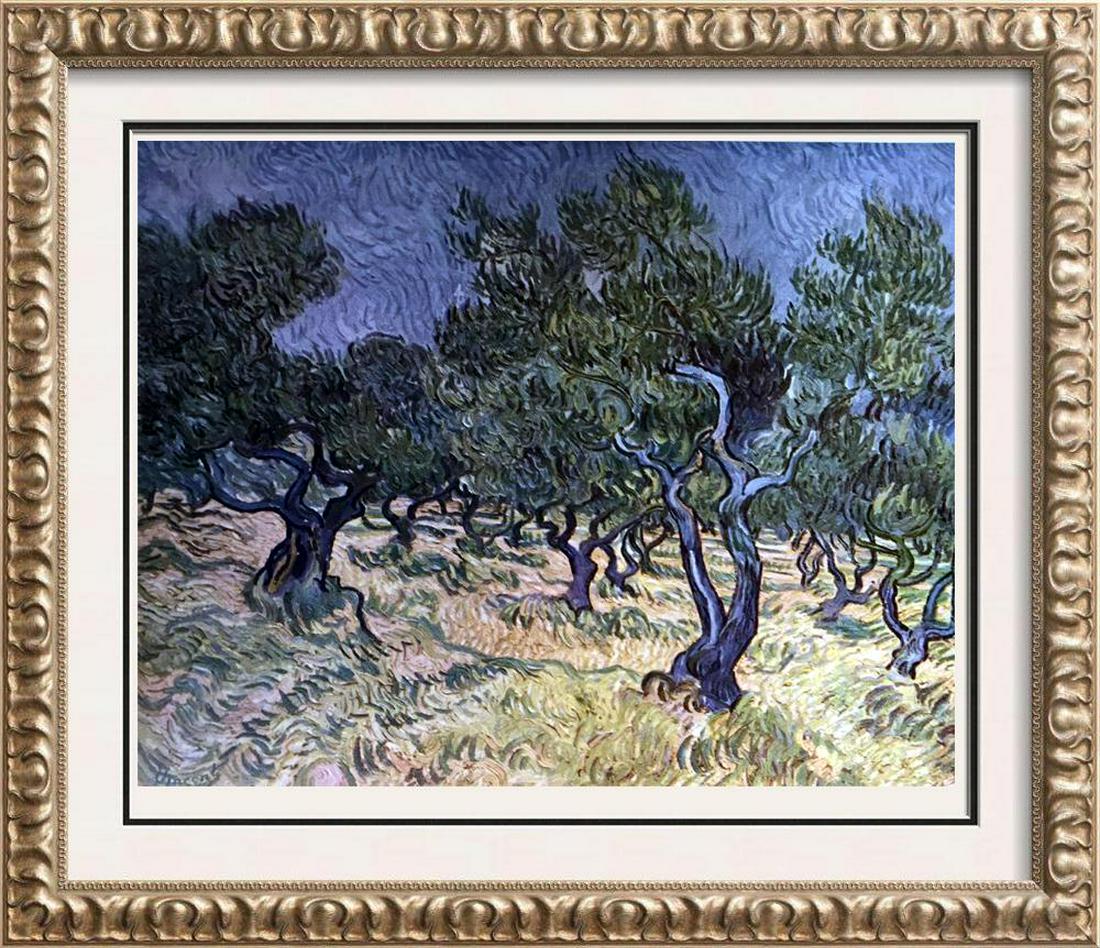 Vincent Van Gogh Olive Orchard c.1889 Fine Art Print: Artist Name: Vincent Van Gogh | Title of Art: (Plate Seven) Olive Orchard c.1889 | Medium: Fine Art Print from Museum Artist | Signed in Plate & Unnumbered | Art Size: Approx 8 x 10 | Offered Unframed