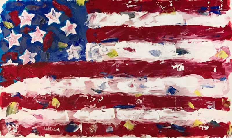 United We Stand USA Flag Pop Painting on Canvas (1 of 3)