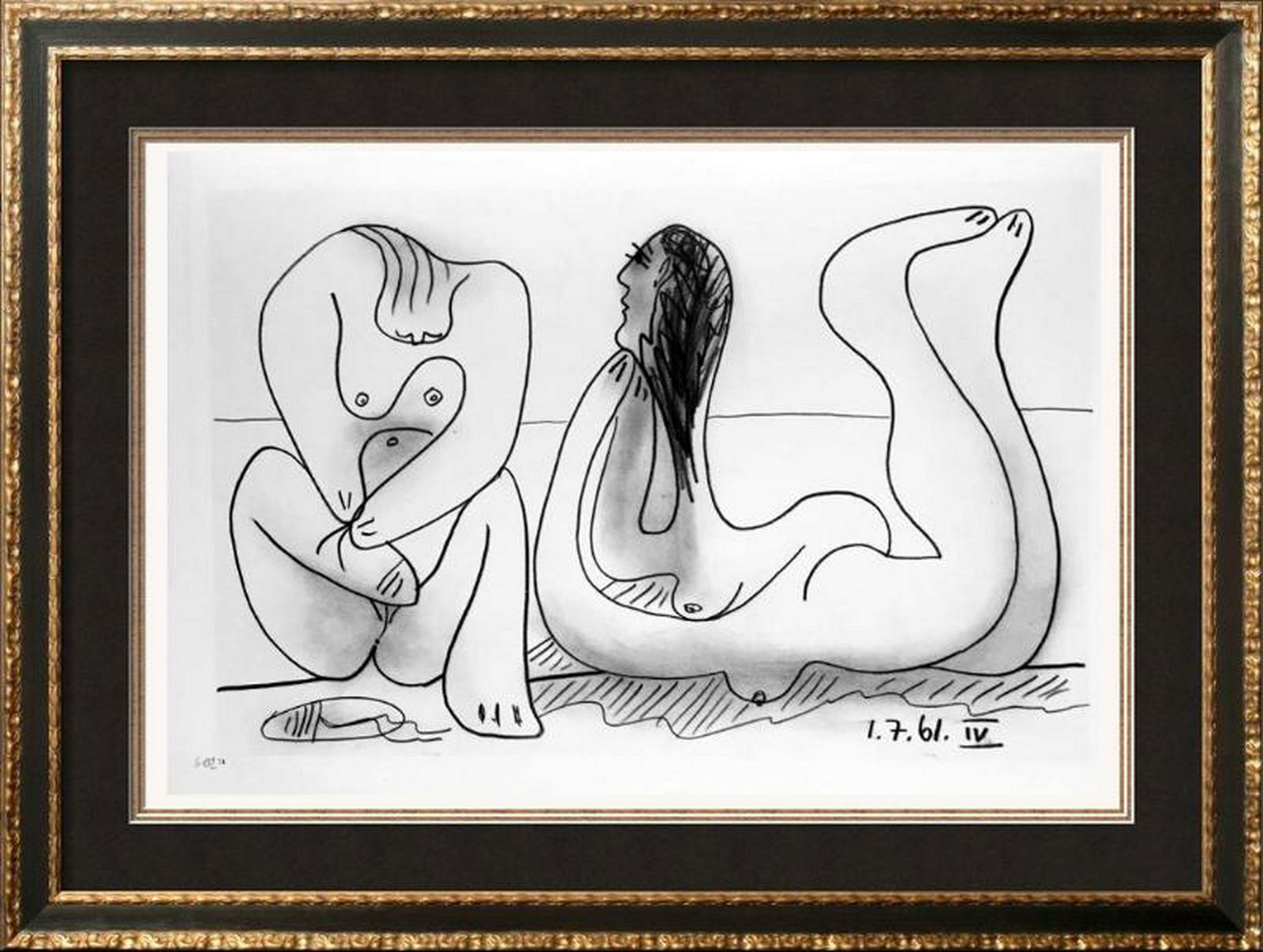 Pablo Picasso Black & White Print # 60274: Pablo Picasso | Title of Art: Black & White Print # 60274 | Medium: Fine Art Book Plate, Published 1963 Editions Cercle d'Art, Paris. Reproductions printed in France | Edition #: N/A | Unframed Size: