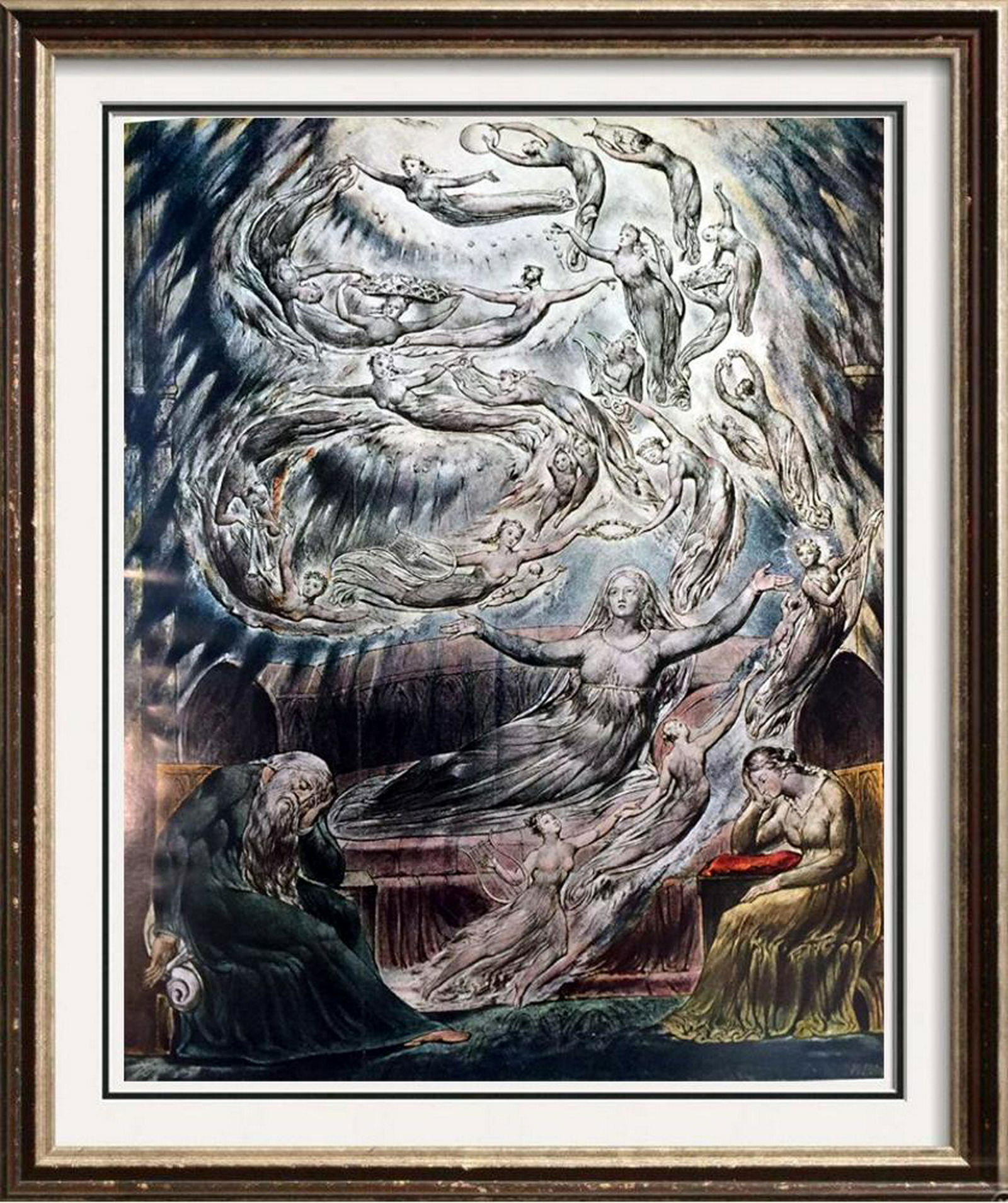 Masterpieces of British Painting by William Blake: The: Artist Name: British Paintings | Title of Art: (Plate Eight) William Blake: The Dream of Queen Katharine c.1807-27 | Medium: Fine Art Print from Museum Artist | Unsigned & Unnumbered | Art Size: Appro