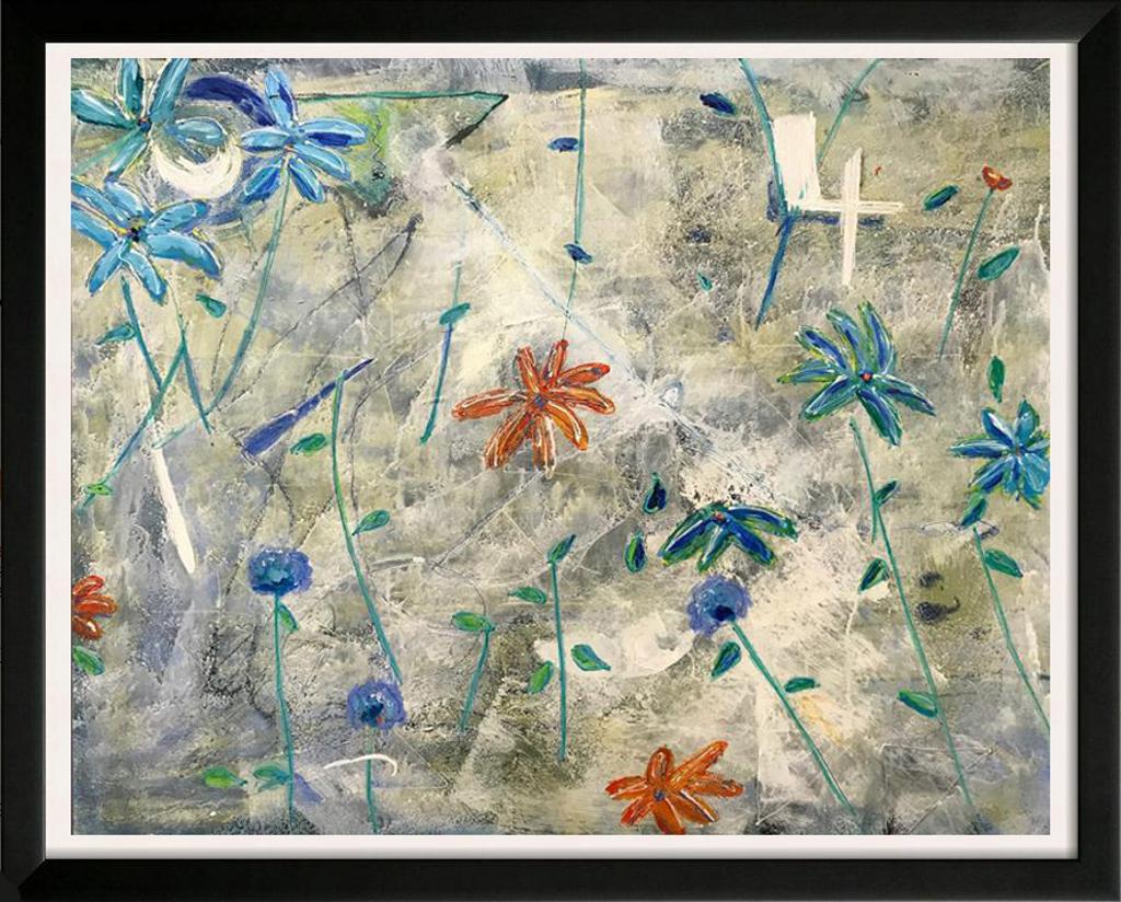 Flower Power Modern Contemporary Swahn Painting (1 of 2)