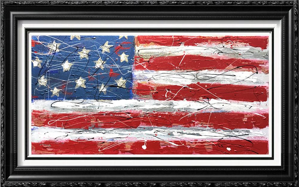 Patriot Series Swahn American Flag Original Canvas (1 of 2)